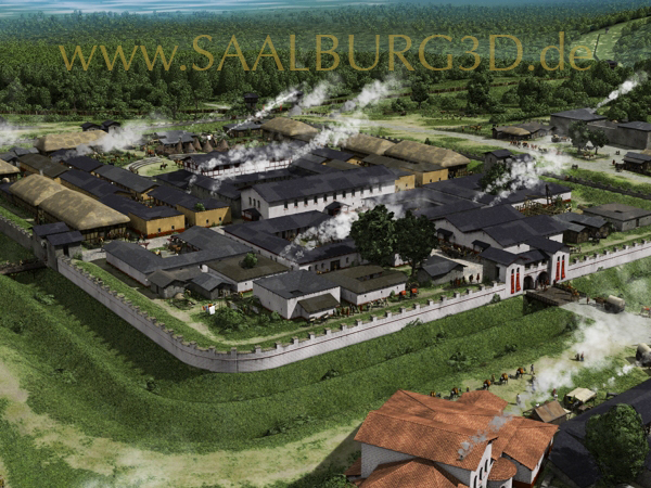 Saalburg Rekonstruktion Kastell Totale