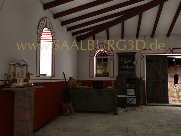 Saalburg 3D Therme Apodyterium